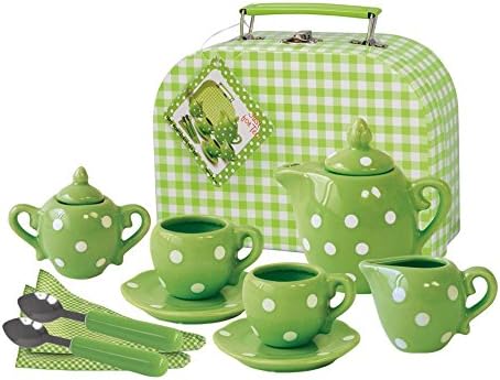 Porcelain Polka Dot Tea Set in Case