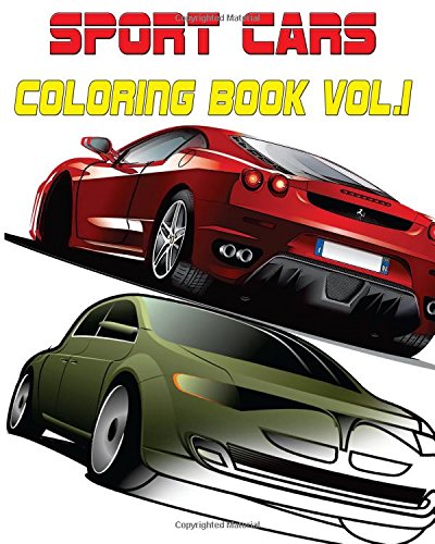 Sport Cars Coloring book Vol.1: Design Coloring book, Coloring Book