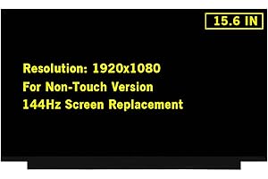 GBOLE 15.6" Screen Replacement for ASUS TUF Gaming F15 FX506 FX506H FX506L FX506LU FX506LH FX506LI FX506HE FX506HC FX506HM FullHD 1920x1080 IPS LED LCD Display Screen Panel (144Hz - 40Pin Connector)