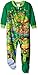 Nickelodeon Little Boys' Toddler Teenage Mutant Ninja Turtles Fleece Footed Blanket Sleeper, Green, 3T