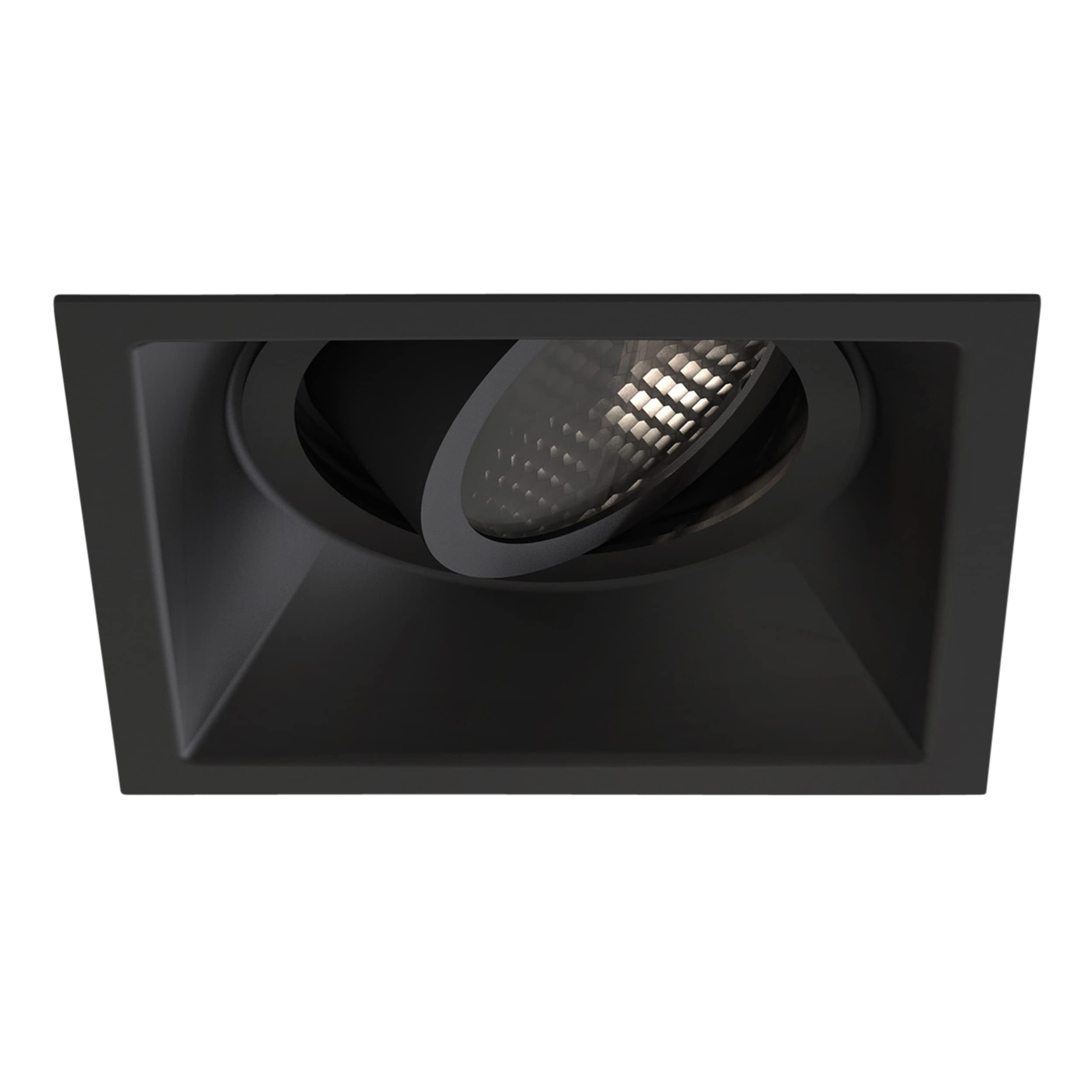 Astro Minima Slimline Square Adjustable Fire-Rated Indoor Downlight (Matt Black), GU10 LED Lamp, Designed in Britain - 1249043-3 Years Guarantee