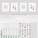 Sweet Jojo Designs Grey, Coral and Mint Woodland Arrow Wall Art Prints Room Decor for Baby, Nursery, and Kids for Mod Arrow Collection - Set of 4 - Dream Big Little One