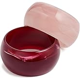 ADINA EDEN Women's Berry Blush Resin Bangle Stack Set