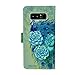 Galaxy Note 8 Wallet Case,Galaxy Note 8 Case, MagicSky Premium PU Leather Flip Folio Case Cover with Wrist Strap, Card Holder, Cash Pocket, Kickstand for Samsung Galaxy Note 8(Green Peacock)