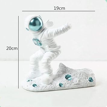 LIANGRAN Skulptur Deko Kreatives Astronautenharz Goldene Dekoration