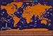 Scratch Off Map of The World - Scratch Map with Scratching Tool and Top Notch Tube Packaging - Unique Design World Map Scratch Off with United States and Canada Highlighted.