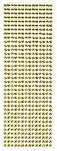 Forever in Time SS225A Gem Sticker Lines, 6mm, 504Pc Value Pack, Gold