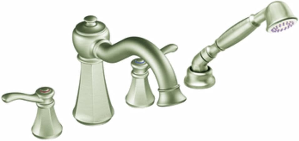 Moen T934bn Vestige Two Handle High Arc Roman Tub Faucet And Hand
