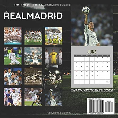 Calendrier Real Madrid 2023 Real Madrid Fc Calendar 2022: Real Madrid Fc Official Sport Calendar 2022 –  18 Months – Big Size 17"X11". Real Madrid Fc Planner For All Fans Kids  Boys. Kalendar Calendario Calendrier 18