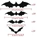 Aneco 120 Pieces Scary Black Bats Decal 3D Black Bats Stickers Wall Decals for Home Decor or Halloween Party Supplies, Assorted Size