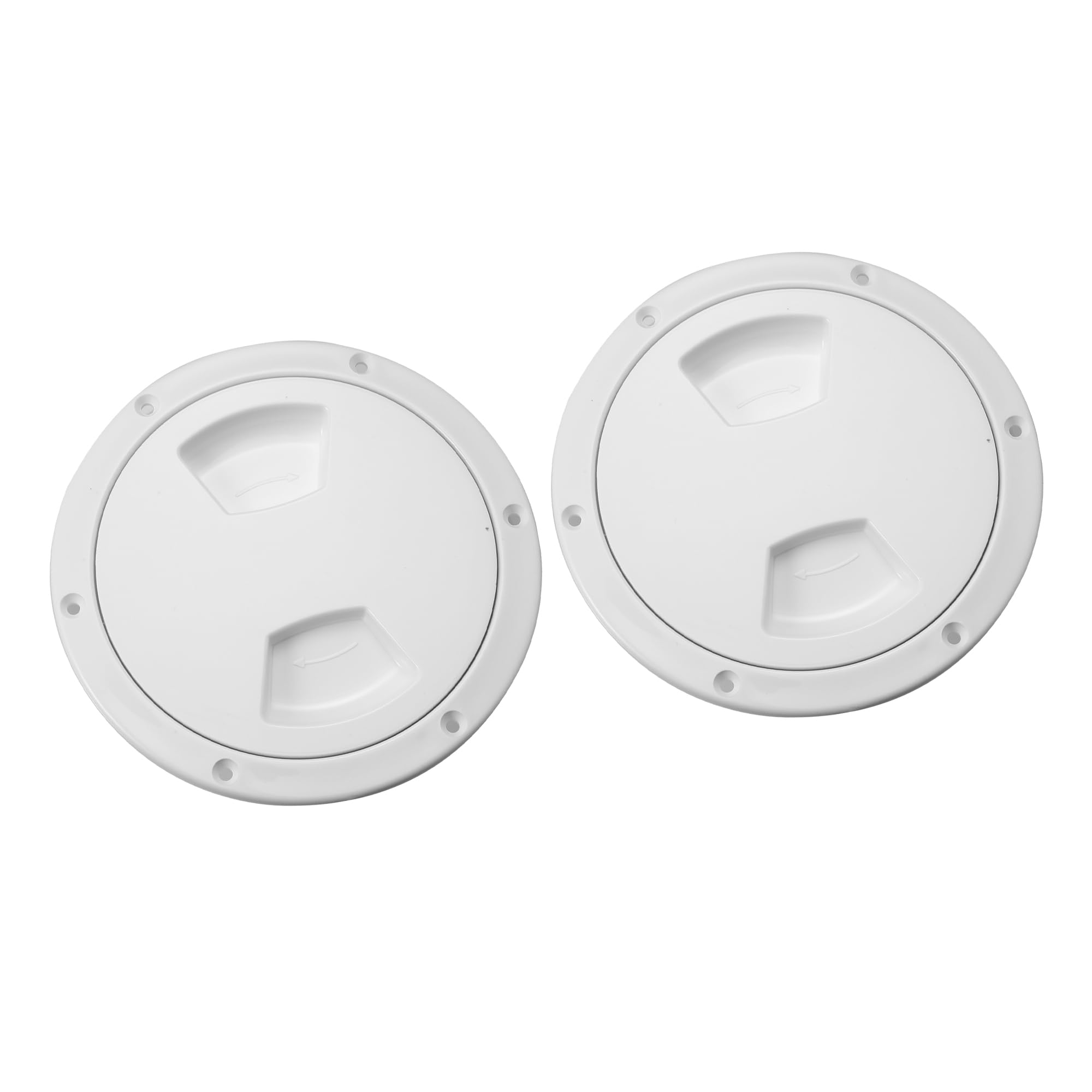 A ABSOPRO Boat Inspection Deck Plate Hatch with Cover 5 Inch White (Set of 2)
