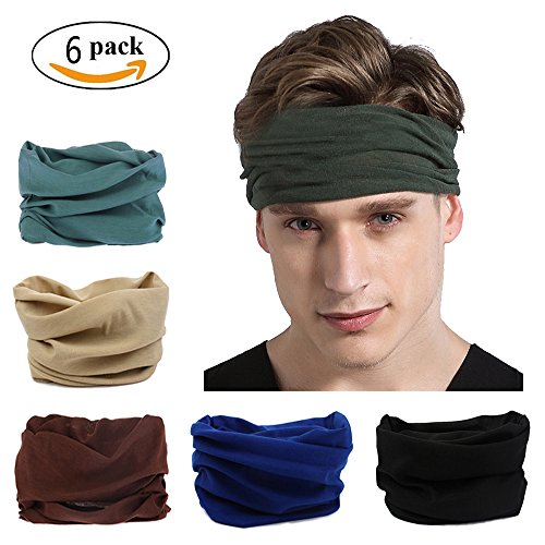 Magic Headbands Men Women Wide Head Wrap Seamless Bandana Scarf UV