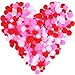 Sumind 300 Pcs Valentines Pom Poms Mini Craft Pom Poms Assorted Pom Poms Red White Pink Fluffy Pom Balls Small Craft Pompoms for Valentine's Day DIY Home Party Decorations, 3 Sizes 3 Colors