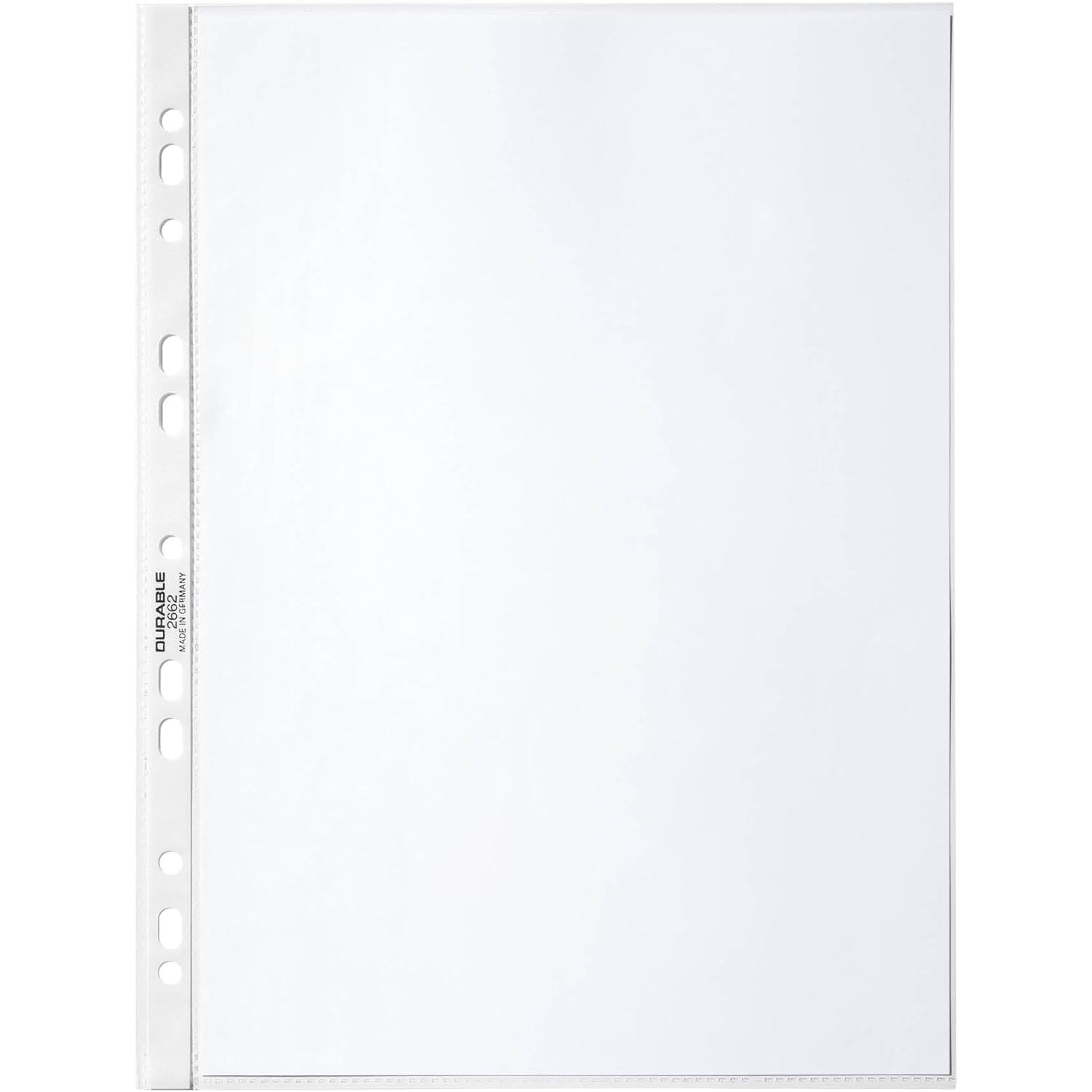 Durable 1000 PP A4 Glass Clear Punched Pockets (40x25 packs)