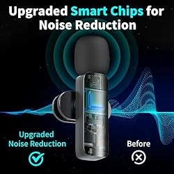 Epinovo Wireless Lavalier Microphone Clip on Mics