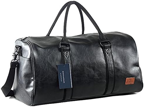 Weekender Oversized Travel Duffel Bag With Shoe Pouch, Leather Carry On Bag 1 Weekender Oversized Travel Duffel Bag With Shoe Pouch, Leather Carry On Bag
