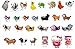 SET OF 100 WALKING ANIMAL BALLOON PETS AIR WALKERS, MIXED