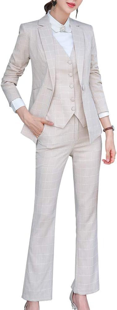 Women's Three Pieces Office Lady Stripe Blazer Business Suit Set Women Suits Work Skirt/Pant,Vest Jacket