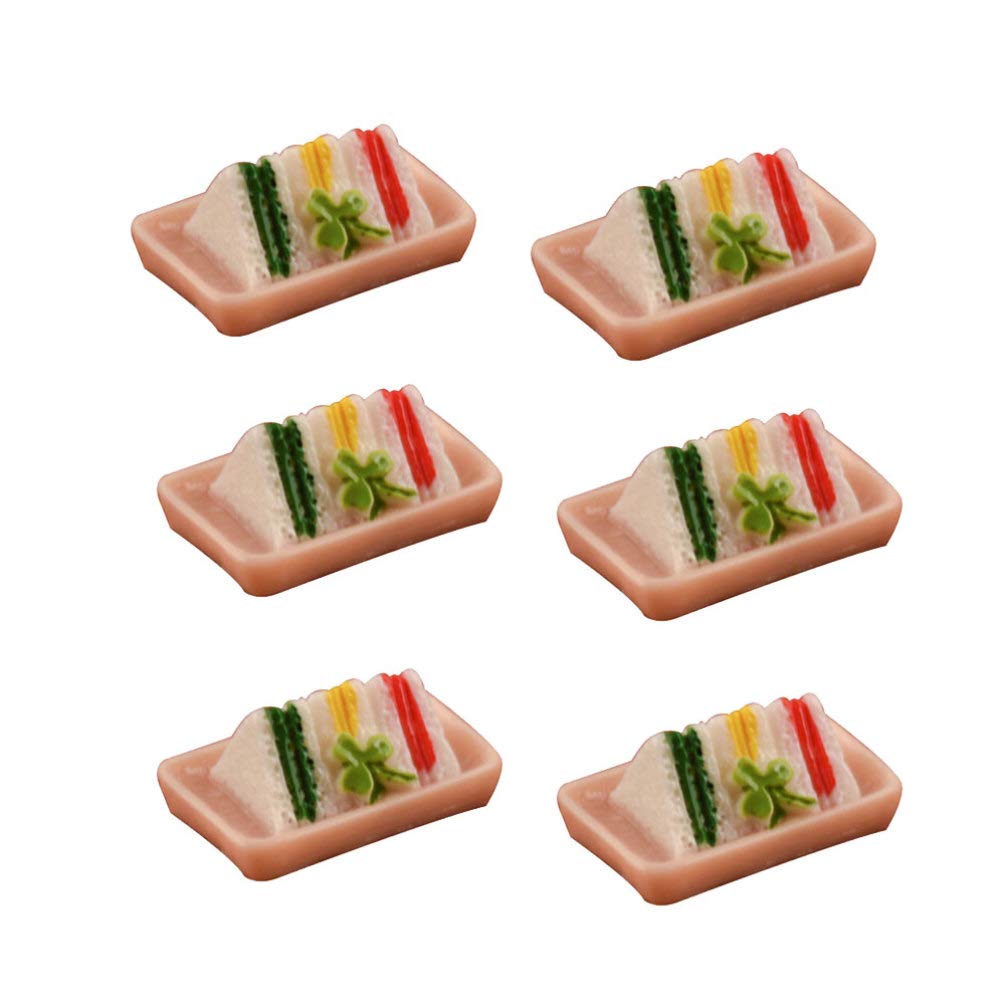 HEALLILY 6 Pcs 1/12 Food Miniature Decor Dollhouse Miniature Food Set for Dollhouse Decoration Toy Display Props Model