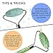 Ticlo's Authentic Jade Roller - Massage Tool For Face, Neck & Body – 100% Natural Jade Stone - BONUS 3D Soft Sleep Mask