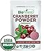Biofinest Cranberry Juice Powder - 100% Pure Freeze-Dried Superfood - USDA Certified Organic Vegan Raw Non-GMO - Boost Digestion Weight Loss - for Smoothie Beverage Blend (4 oz Resealable Bag)