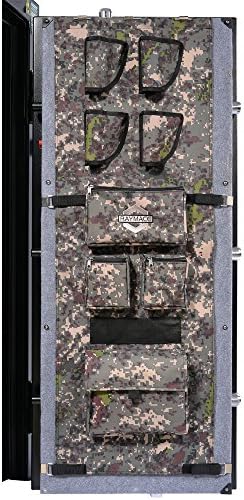 RAYMACE Large Gun Safe Door Panel Organizer Adjustable Storage Solution for Long Gun Cabinets Height 47 1/4 inch Camouflage