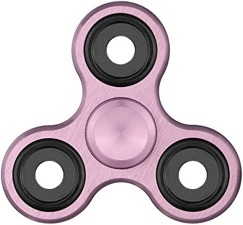 Fidget Spinner,LAMNUR EDC Hand Spinner Tri-Spinner Fidget Toy Stress Reducer Time Killer Perfect to Reduce ADD, ADHD, Anxiety, and Autism for Adult Children Kid Helps Focus (ALUMINUM#ROSE)