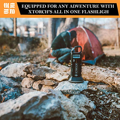 XTorch Led Rechargeable Flashlight, Portable Solar Charger - Camping