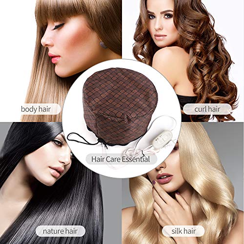 CHILIKI 110V Hair Care Hat,Hair SPA Cap, Hair Steamer Thermal Heat Cap,Nourishing Care Hat,Deep Conditioning Hair Treatment Head Care Home Use Free size