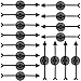 Kuqqi 4-inch Black Arrow Game Spinners Board Game Spinner, Pack of 24