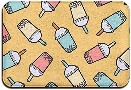 Sweet Bubble Tea Soft Non Slip Absorbent Bath Rugs,Memory Foam Bath Mats Unknown Binding