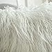 MIULEE Pack of 2 Decorative Faux Fur Throw Pillow Covers New Luxury Series Style Fluffy Pillow Case Cushion Cover for Sofa Bedroom Car White 18 x 18 Inch