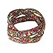 SusenstoneLady Bohemian Beaded Bangle Bracelet Multilayer Jewelry