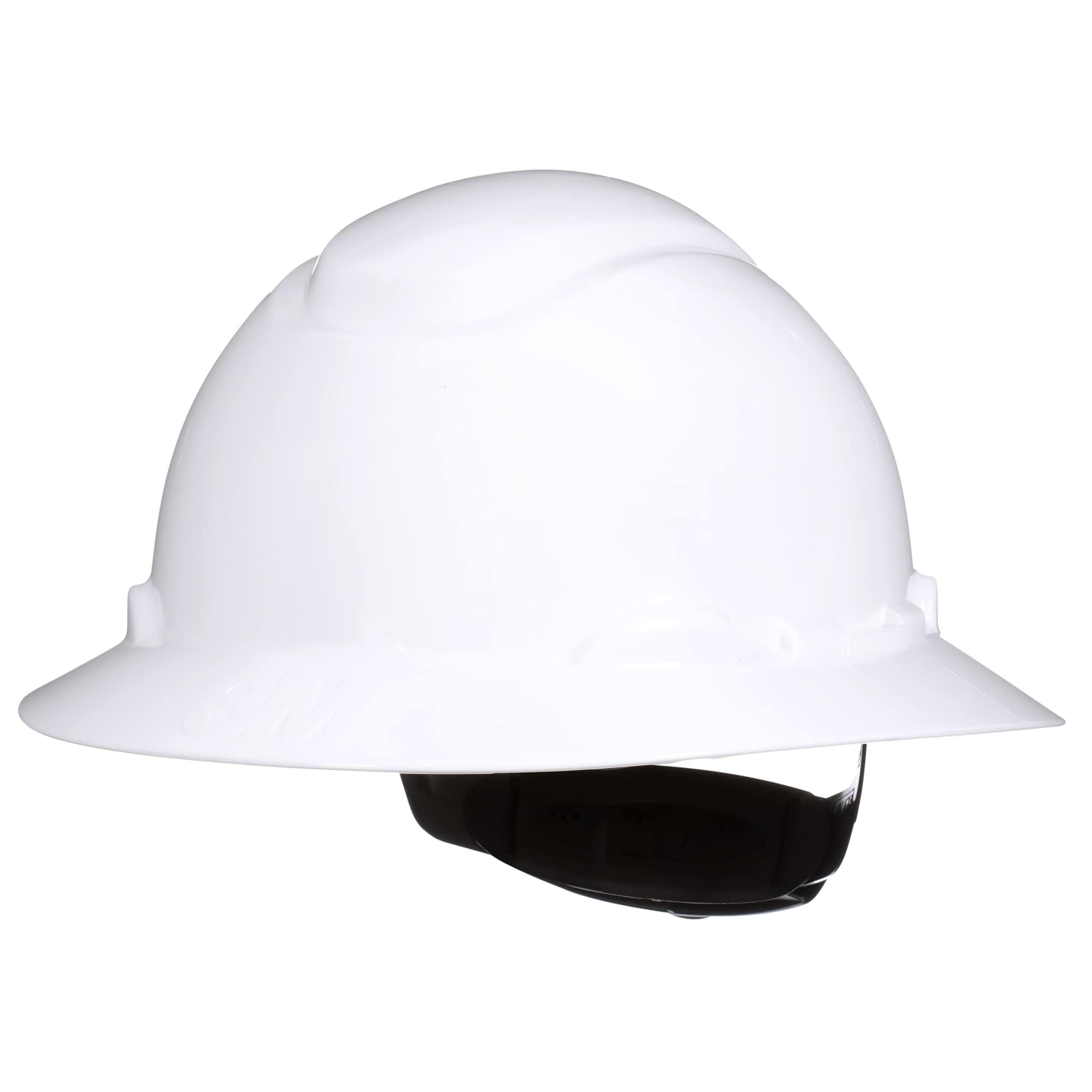 Photo 1 of 3M Hard Hat SecureFit H-801SFR-UV, White, Non-Vented Full Brim Style Safety Helmet with Uvicator Sensor, 4-Point Pressure Diffusion Ratchet Suspension, ANSI Z87.1