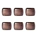 DII Modern Chic Napkin Rings for Dinner Parties, Weddings Receptions, Family Gatherings, or Everyday Use, Set Your Table with Style - Beaded Texture Copper Square, Set of 6