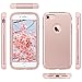 ULAK iPhone 7 Case, Hybrid Soft Rubber & Silicone + Hard PC Dual Layer Protective Cover for Apple iPhone 7 4.7 Inch, Rose Gold