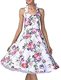 Yacun Women's Cocktail Vintage Dress Floral Party Rockabilly Swing Dresses