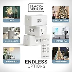 BLACK+DECKER Wireless Remote-Control Outlet, Pack