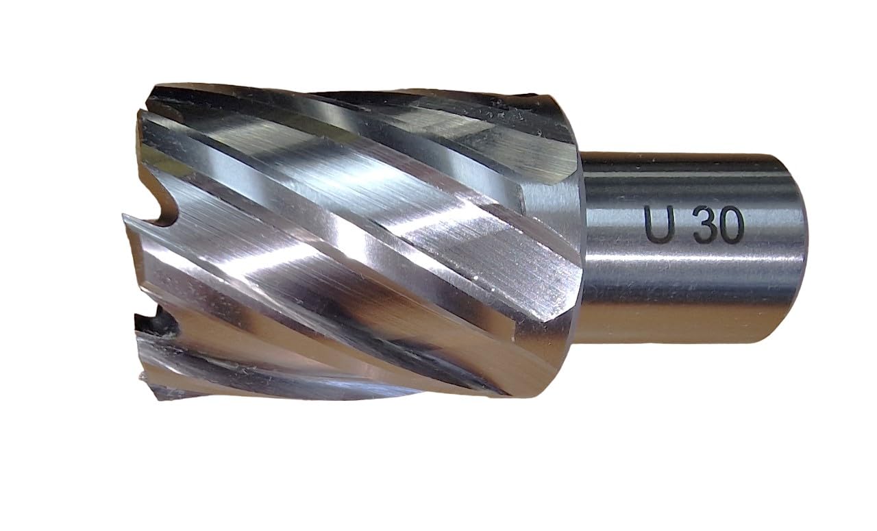 30mm Broaching Cutter For Magnetic Drill Universal Fitting Mag Drilling Bit Annular cutter 12-32mm Diameter x 25 mm Length HSS Rotabroach Type Annular Mag Drill Broach Hole Cutter for Steel