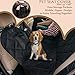 Dog Car Seat Cover, Pet Car Hammock, Reinforced Quilted Panels, Convertible Backseat Protector with Extra Side Flaps, Waterproof + Bonus Dog Seat Belt by 2BExpert