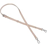 uxcell Leather Bag Strap Replacement Adjustable Crossbody Bag Straps Conversion for Shoulder Bag Handbag Purse, Apricot, Silver Buckle