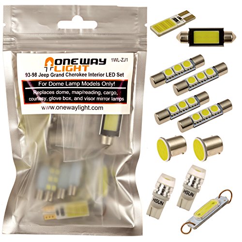 One Way Light 1993-1998 Jeep Grand Cherokee ZJ Interior LED Light Set Dome Lamp Model 1WL-ZJ1