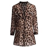 Fancyqube(TM) Women's Chiffon Button Down Tunic Shirt