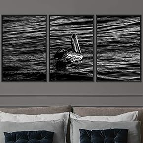 signwin 3 Piece Framed Canvas Wall Art Black...
