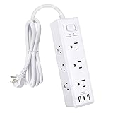 Clear Power 9-Outlet Surge Protector Power Strip