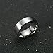 Tungsten Wedding Band Ring For Men & Women, Brushed Matte Silver Engagement Ring Finish w/ Beveled Polished Edge - Durable and Comfortable 8mm Width Ring ( Size 11)