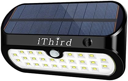 Solar Motion Sensor Lights Outdoor iThird 26 LED Solar Powered Security Lights Wireless Waterproof Wall Lights for Garage Patio Front Door Backyard Pathway Super Bright