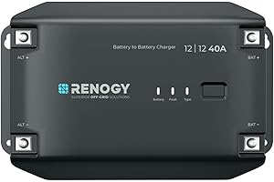 Renogy DC to DC Charger 12V 40A - Multi-Stage Charger for LiFePO4, AGM, Gel, Flooded Batteries | Car, RV, Marine & Boat Battery Charger with Bluetooth Compatibility