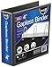 Find It Heavy Duty Flat View Binder, 4 Inches, Black (FT07074)