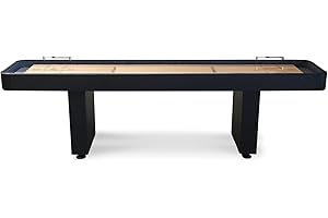Empire USA - Black Bird Shuffleboard Table W/Eight Pucks (9FT,Black Finish)